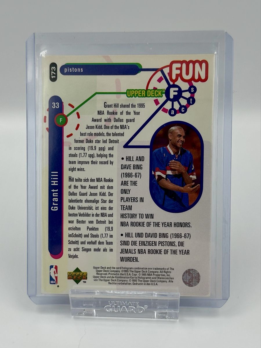 Nba Carte collezionabili: Upper Deck NBA 1995 - Grant Hill Fun Facts #173 – Nuovo (secondo la descrizione) da Lyss venduto da Swissmantis 1