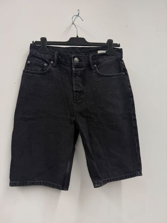 AllSaints -  Alva Denim Shorts – Washed Black – W28