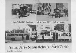 Zürich ZH Fünfzig Jahre Städtische Strassenbahn 1882–1932 G