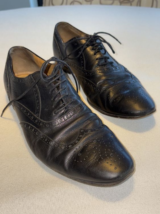 Gucci Men's black Leather Shoes, Size 43.5 5