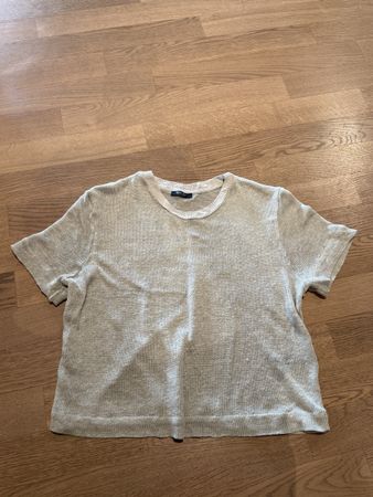 Massimo Dutti 100% Leinen Top -  hellgrün Grösse S