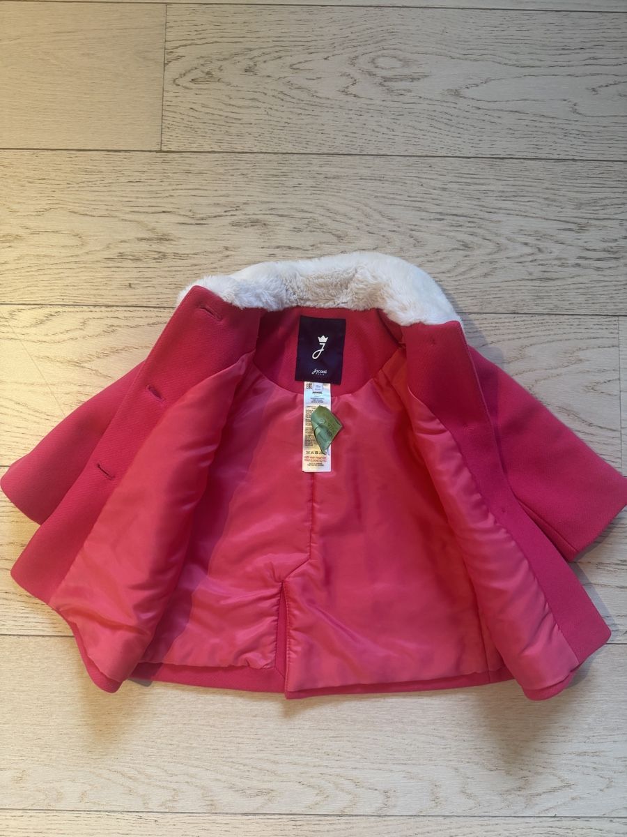 Jacadi Jacken & Mäntel: Jacadi Pink Coat with Fur Collar Size 18M  – Neu (gemäss Beschreibung) aus Dully von rev_l7jp 3
