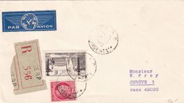 Erstflug Air France Nizza - Genf 1948 (RF 48.3a, CHF 110)