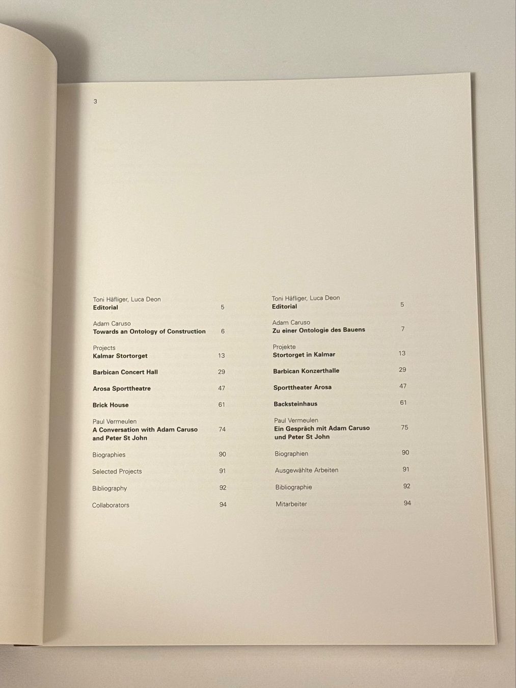 Libri: Caruso St John Architects (Buch 2002) – Usato da Luzern venduto da mainwerk 1