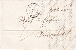 Vorphila-Brief Bern nach Burgdorf / Berthou 1842
