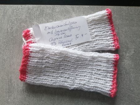 Kinderarmstulpen mit Daumenöffnung, Länge: 16cm