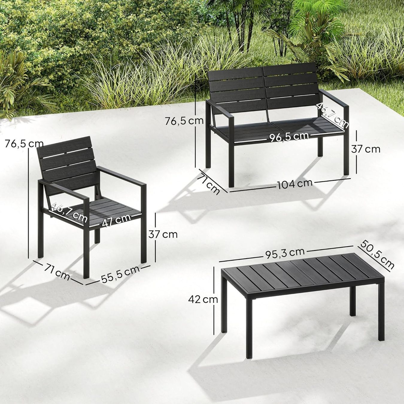 Tischset: Gartenmöbel Set 4 Personen Lounge mit Sofa & Sessel – Neu und originalverpackt aus Zürich von jasminleut 2