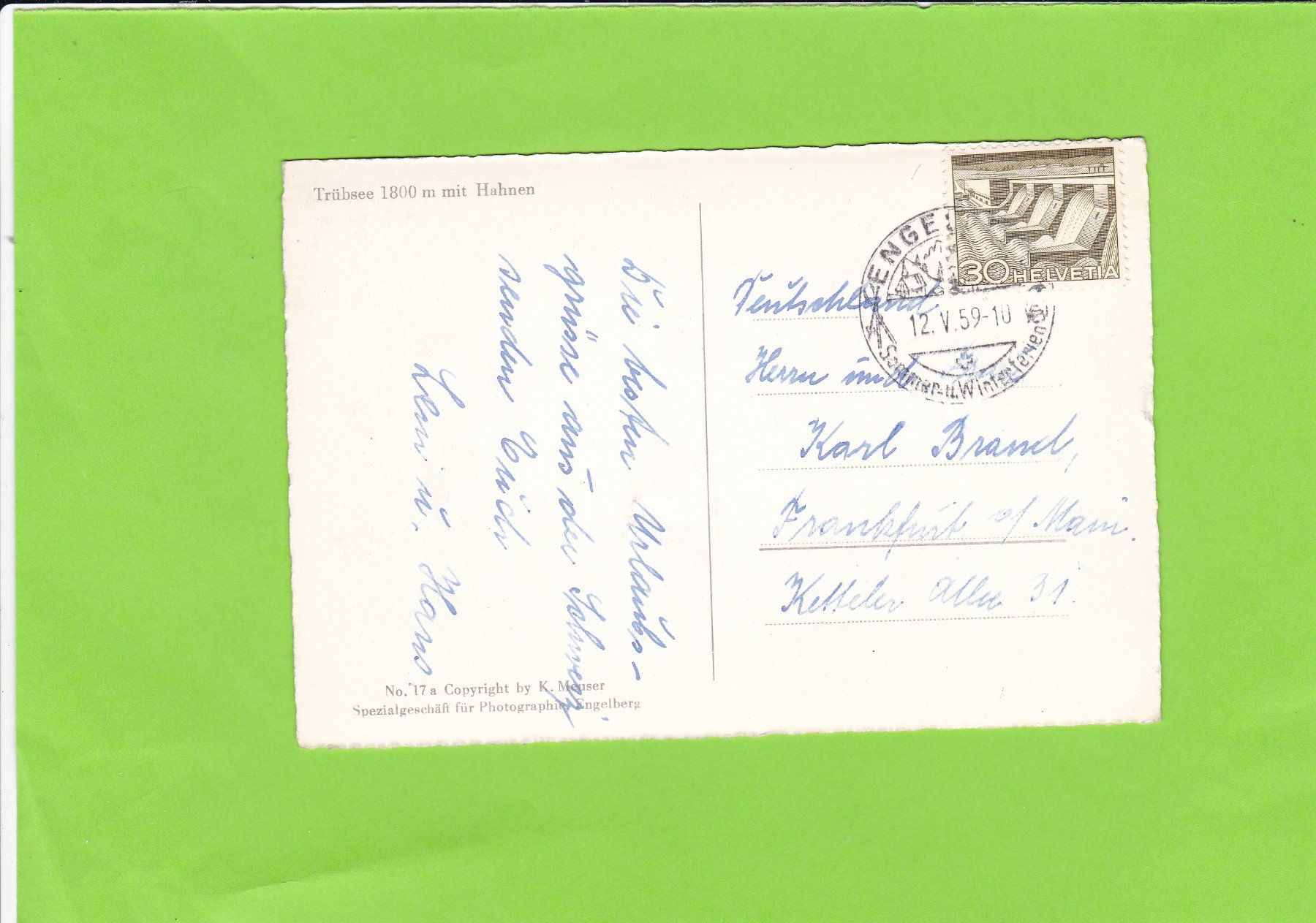 Cartes postales: Trübsee mit Hahnen – D'occasion à St. Peterzell par neckertal 1