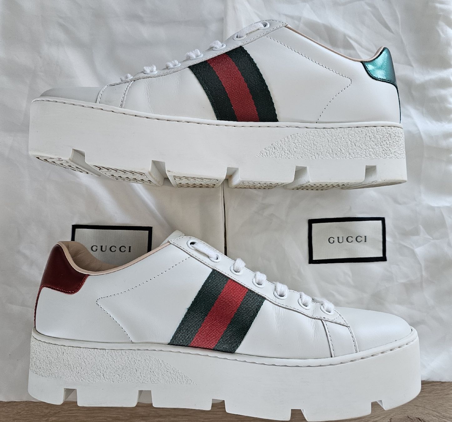 Gucci Damenschuhe: GUCCI ACE Sneaker Plateau 38,5 – Neu (gemäss Beschreibung) aus Dottikon von Chicca_73 3