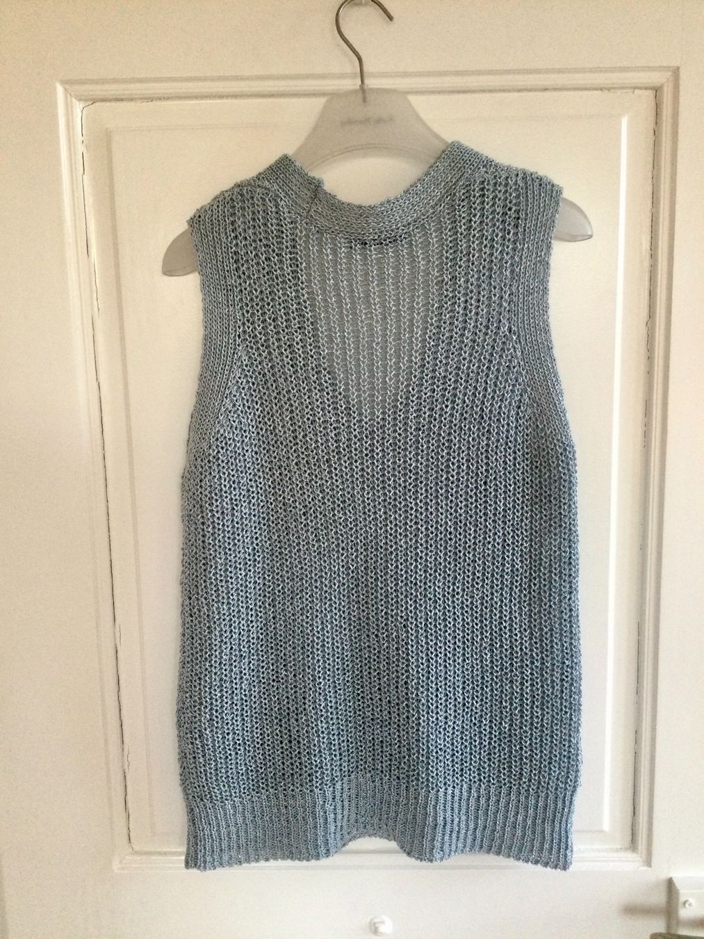 Zara Top: Strick Pullunder luftig hellblau Zara, S, Baumwolle/ Leinen – Usato da Stäfa venduto da loveforeverlove 2