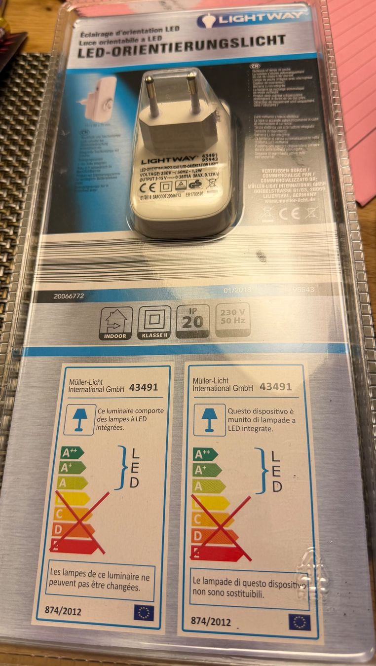 Lampade: Lightway LED-Orientierungslicht mit Sensor - NEU – Nuovo e nell'imballaggio originale da Jonschwil venduto da comercio 1