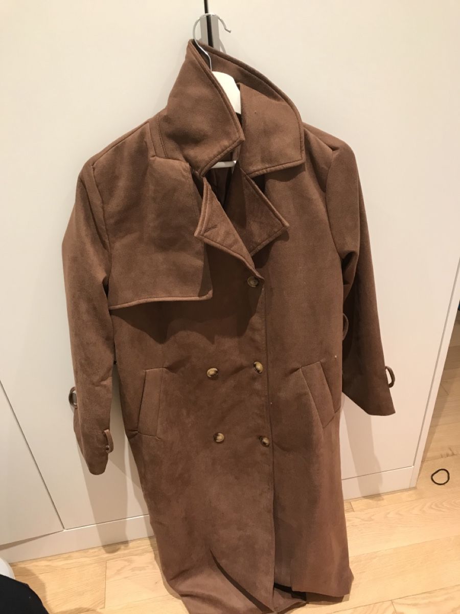 Trendy Suede Trench Coat Ducie (Nuovo (secondo la descrizione