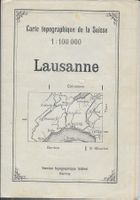 Topographische Karte (Dufour) LAUSANNE 1912