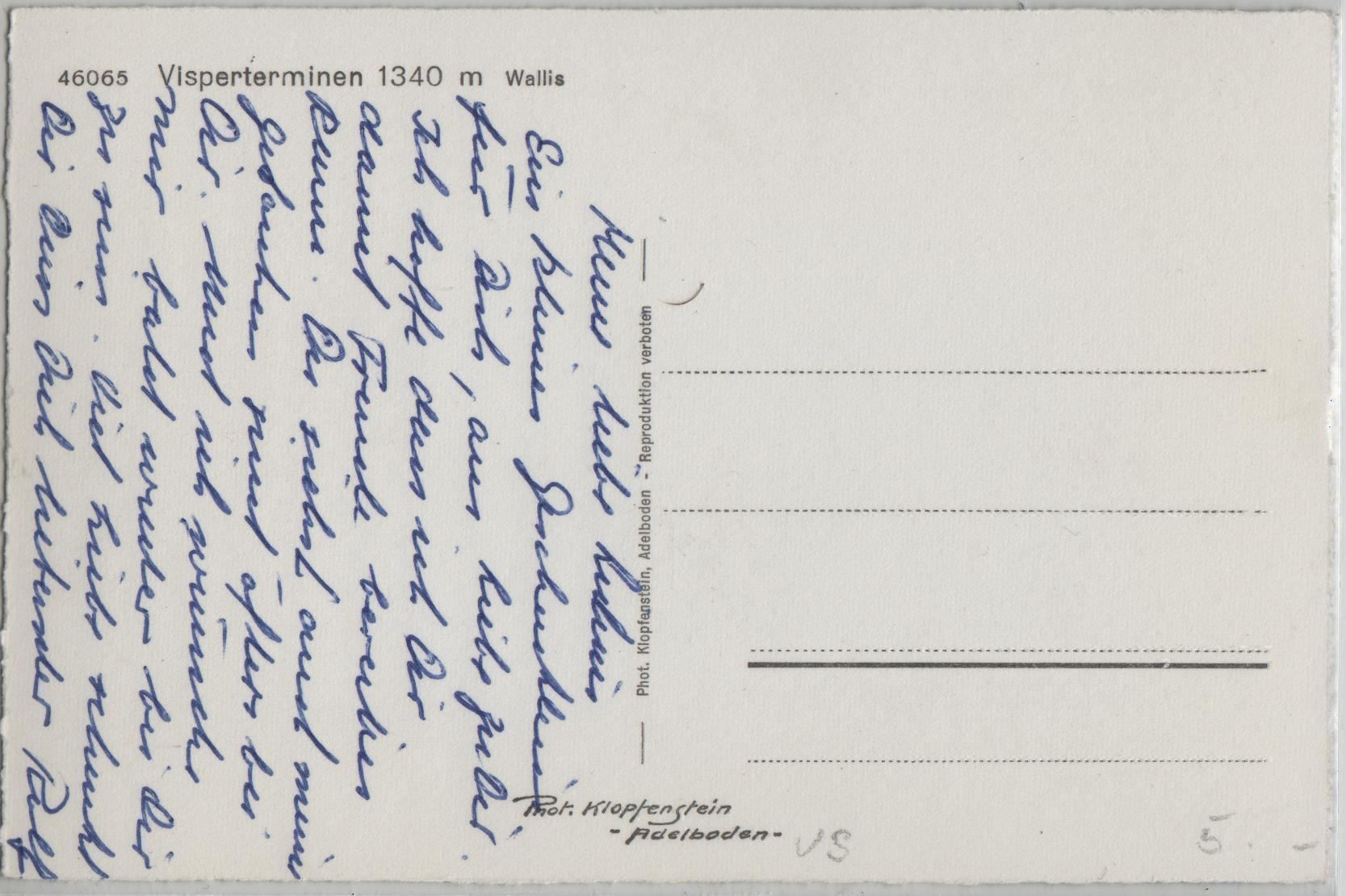 Cartoline postali: Visperterminen 1340 m Wallis – Antico da Ettingen venduto da Kartenplanet 1