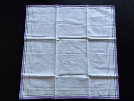 Vintage Stofftaschentuch mit farbigen Streifen, Top Zustand