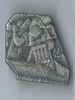 Fasnachtsplakette Basel, "Blaggedde" 1974 (Silber)