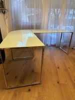 Glass Corner Desk - Chrome Frame - Modern Design 💡 49