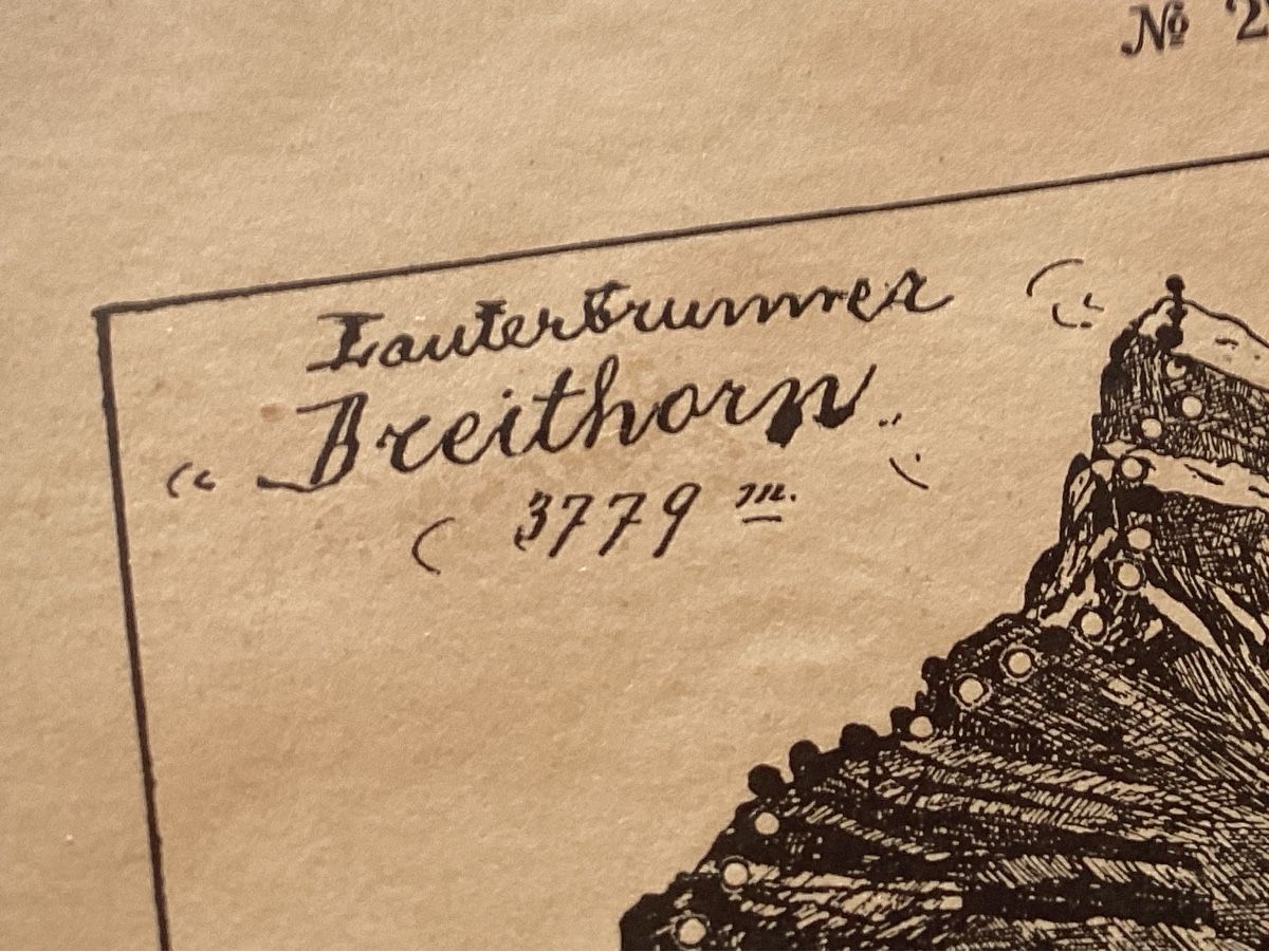 Ansichtskarten: Breithorn carte guide des cimes – Gebraucht aus Luc (Ayent) von Rebouille 7