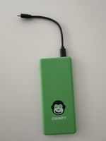Powerbank CHIMPY grün USB neu mit Kabel