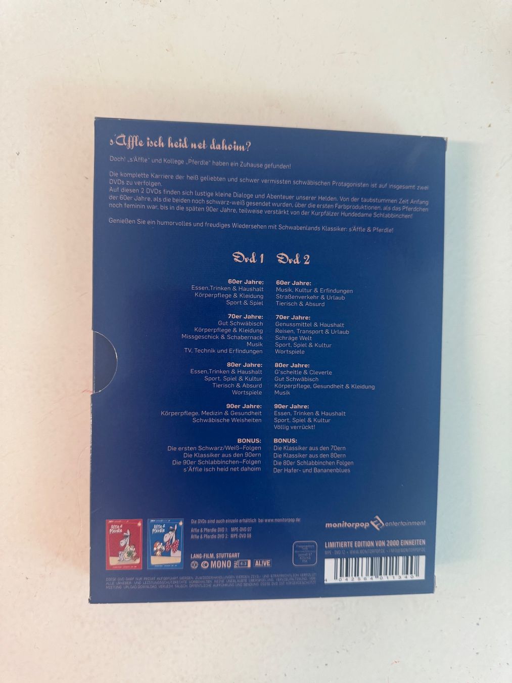 Tutti i DVDs: ÄFFLE & PFERDLE. (2 DVD BOX) DIGI PACK – Usato da Basel venduto da san_2qlq 1