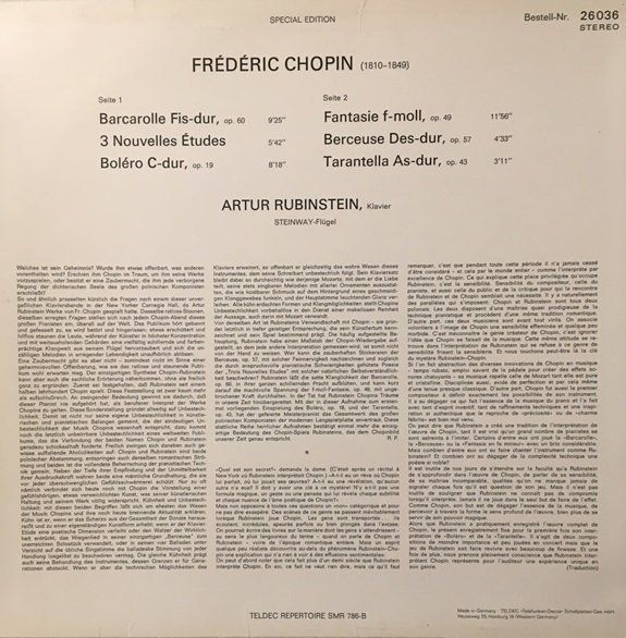 Dischi in vinile: Frédéric Chopin (LP, Artur Rubinstein) – Usato da Grüningen venduto da azulamarillo_vinyl 1