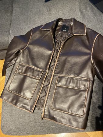 Mango Damen Leder Jacke Braun Gr. S - Top Zustand!