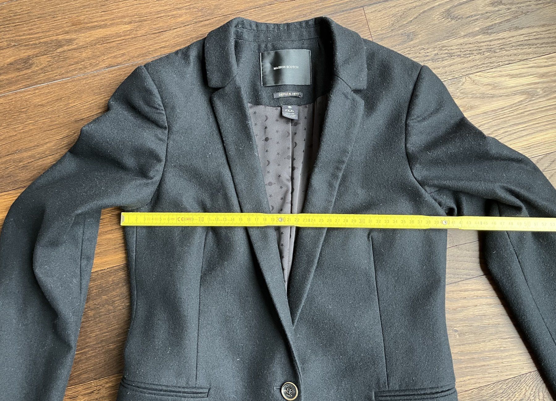 Maison Scotch Giacche: Maison Scotch Blazer Jacke, schwarz, mit Wolle, Gr. S – Usato da Affoltern am Albis venduto da Blackrhythm 7