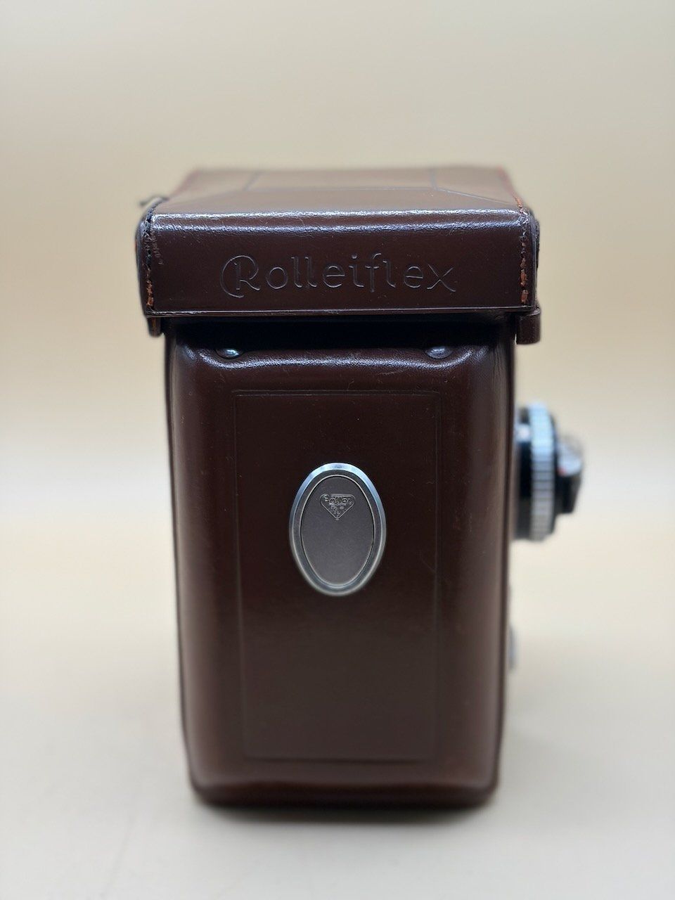 Rollei Fotocamera: Rolleiflex 3.5F Planar 75mm, Messer OK, Ledertasche – Usato da Biel/Bienne venduto da kiouk 2