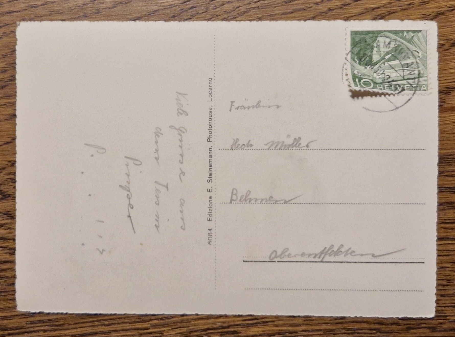 Cartoline postali: Locarna - Rivapiana 1950 – Usato da Ebikon venduto da Donar50 1