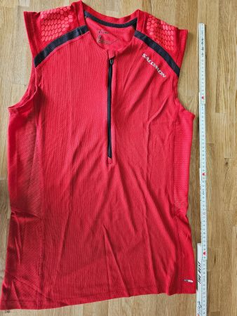 Salomon Tank Top Sport Shirt ärmellos Gr. M /rot /Neuwertig