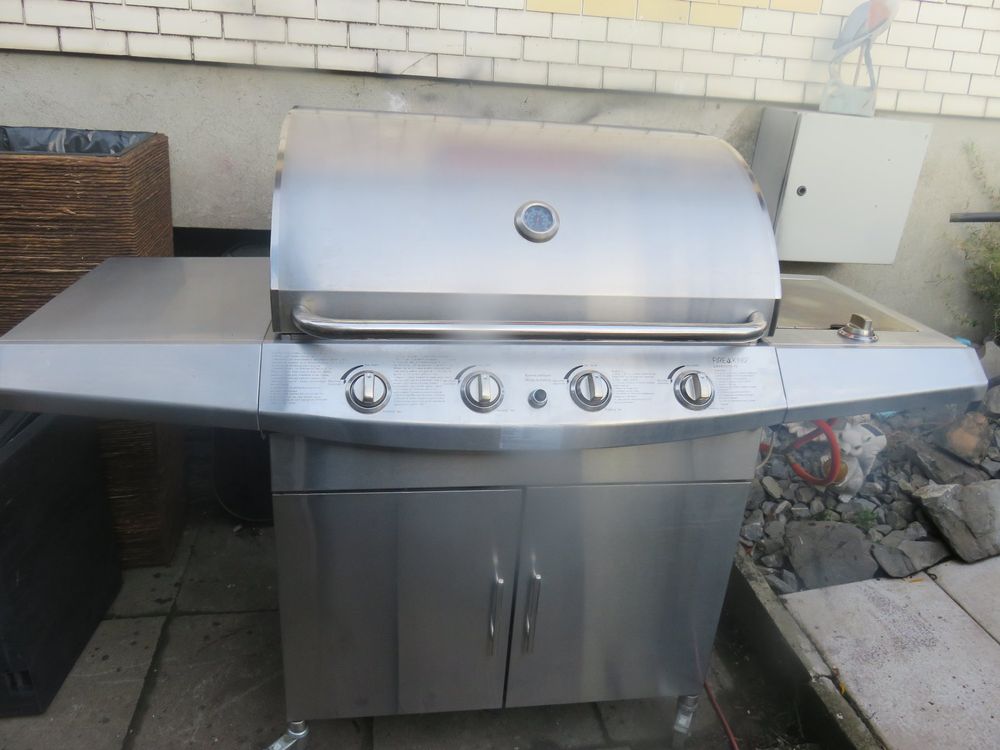 Inox 5 Flammen Gas grill Fire King sehr gepflegt + gereinigt Kaufen