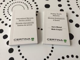 CERTINA ORIGINAL BOOKLETS - WATCH OPERATING - UHR