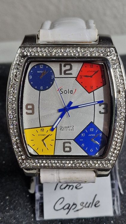 Schöne Damen Uhr Quartz ref.01498 Sole 50mm x 60mm Kaufen auf Ricardo