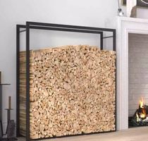 + Kaminholzregal Metall Brennholzregal Aussen 110x28x116