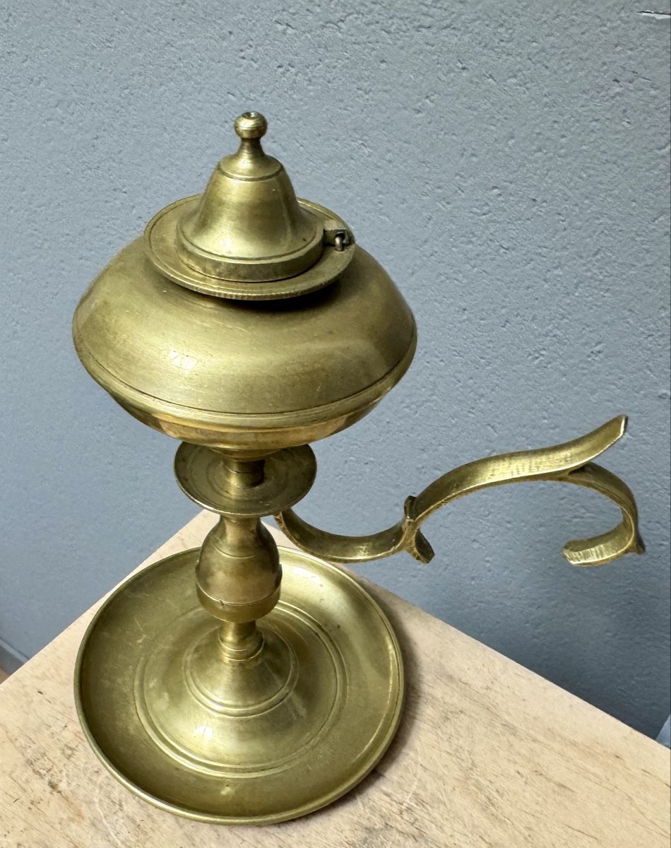 Lampes: Kleine antike Öllampe Messing 19 cm – D'occasion à Rothrist par Luckywinner 2