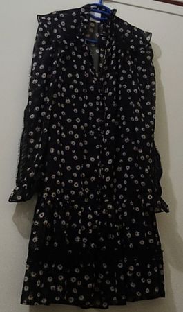 Robe courte The Kooples X Sport imprimé fleurs noire S/M