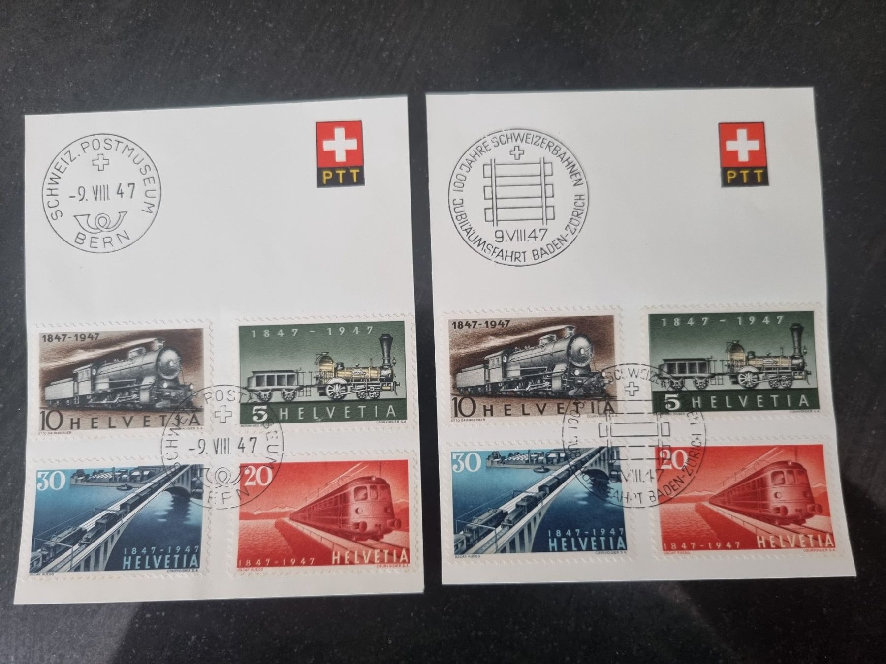 Tutti i francobolli: 1947 : 2x Nr. 277 - 280 mit Ersttag Stempel – Usato da Gümligen venduto da Geniusbuy
