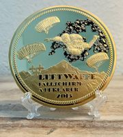 vergoldete Medaille „Luftwaffe FallschirmCH Armee“ 2018 Top!