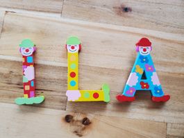 Holz Buchstaben Clown A L I