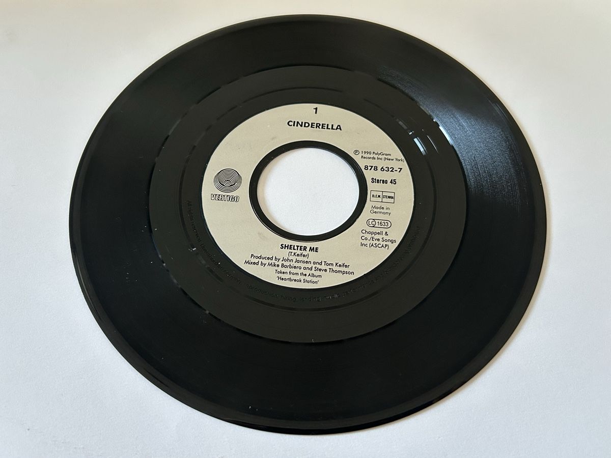 Vinyles: Cinderella. 1990. Shelter Me – D'occasion à Faulensee par Mizuno06 2