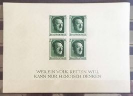 1937: 1. Nationale Briefmarkenausstellung, Block *
