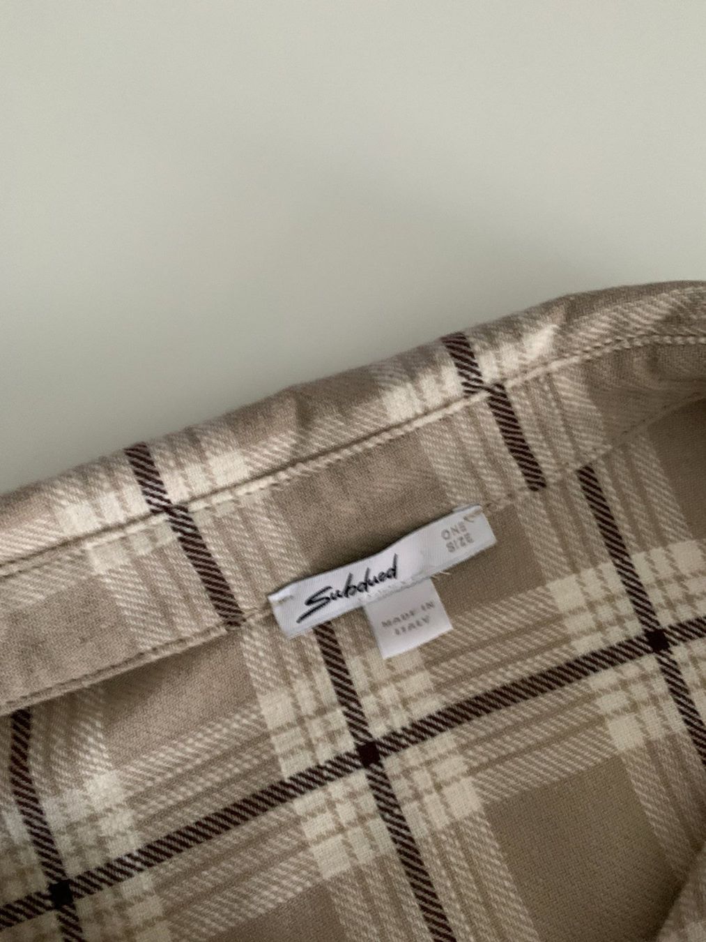 Camicette: SUBDUED - Flanell Hemd beige kariert – Usato da Zürich venduto da Diazaio 3