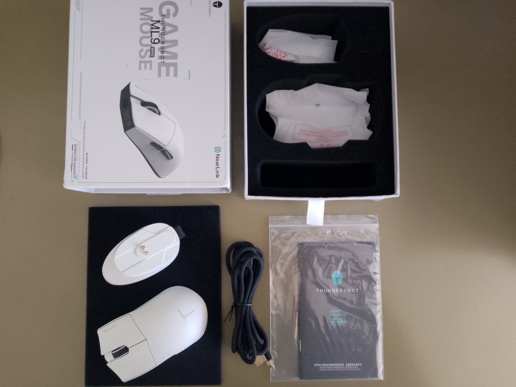 Mouse: Thunderobot ML9 Mini Wireless Gaming Mouse (mit Ladestation) – Nuovo (secondo la descrizione) da Jona venduto da Stack 2