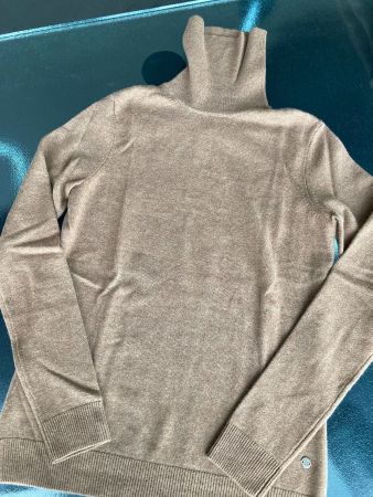 Rollkragenpullover aus Bio Kaschmir, Gr. S, Cognac, neu!