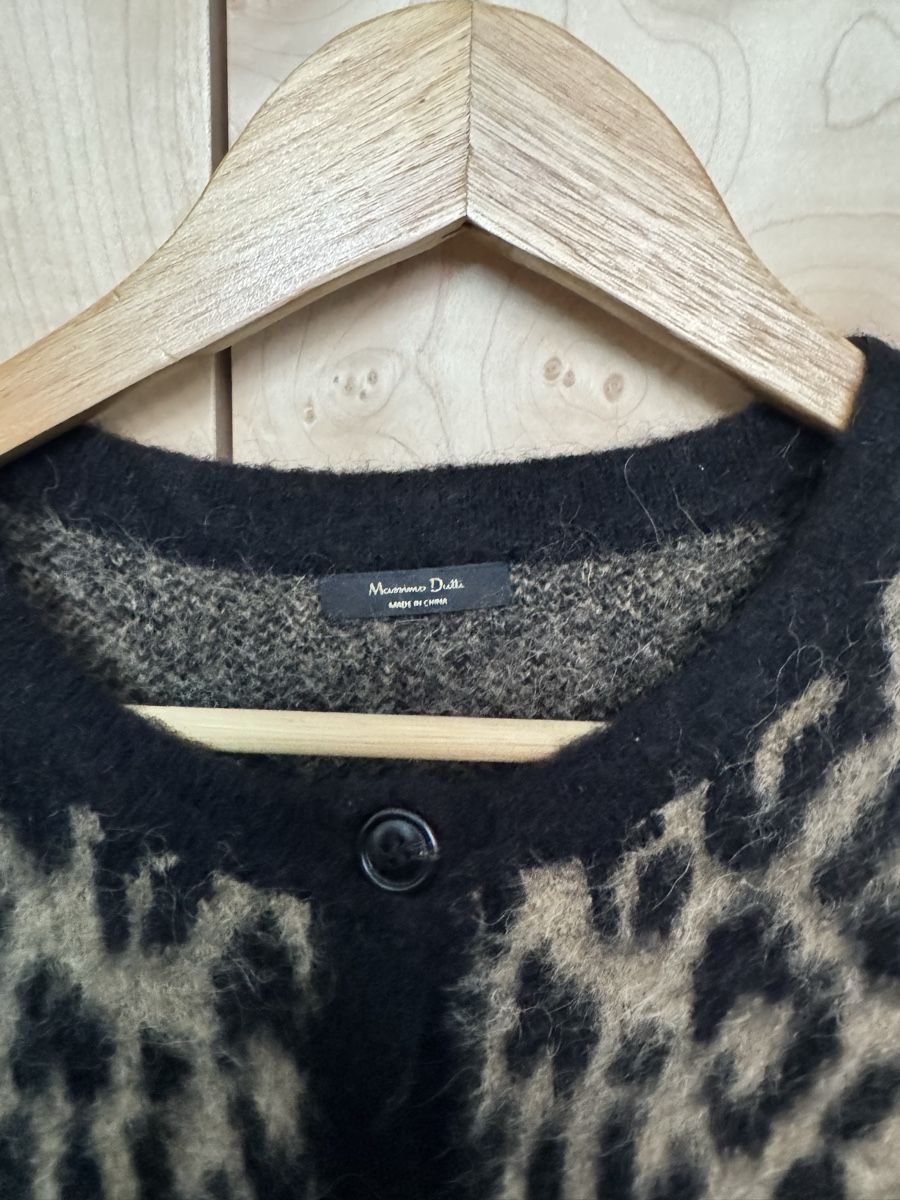 Massimo Dutti Giacche: Massimo Dutti leopard print button sweater cardigan S small – Usato da Zürich venduto da gva_r9gs 1