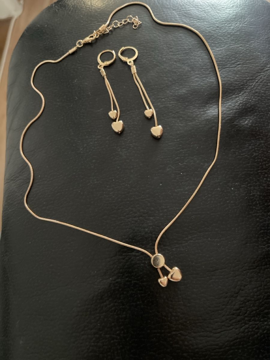 Sonstiger Schmuck: Set  plaqué or jaune / collier réglable 50 cm+4 cm neuf – Neu (gemäss Beschreibung) aus Kloten von Vermicelles 7