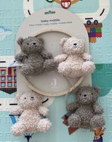 Neu - Jollein Baby Mobile Teddybären Grau/Weiss 