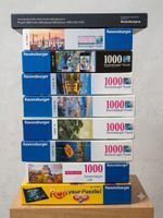 8 Ravensburger Puzzles 1000/500 Teile & Roll-Matte