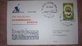 Swissair Luxembourg - Geneve 02.04.1971