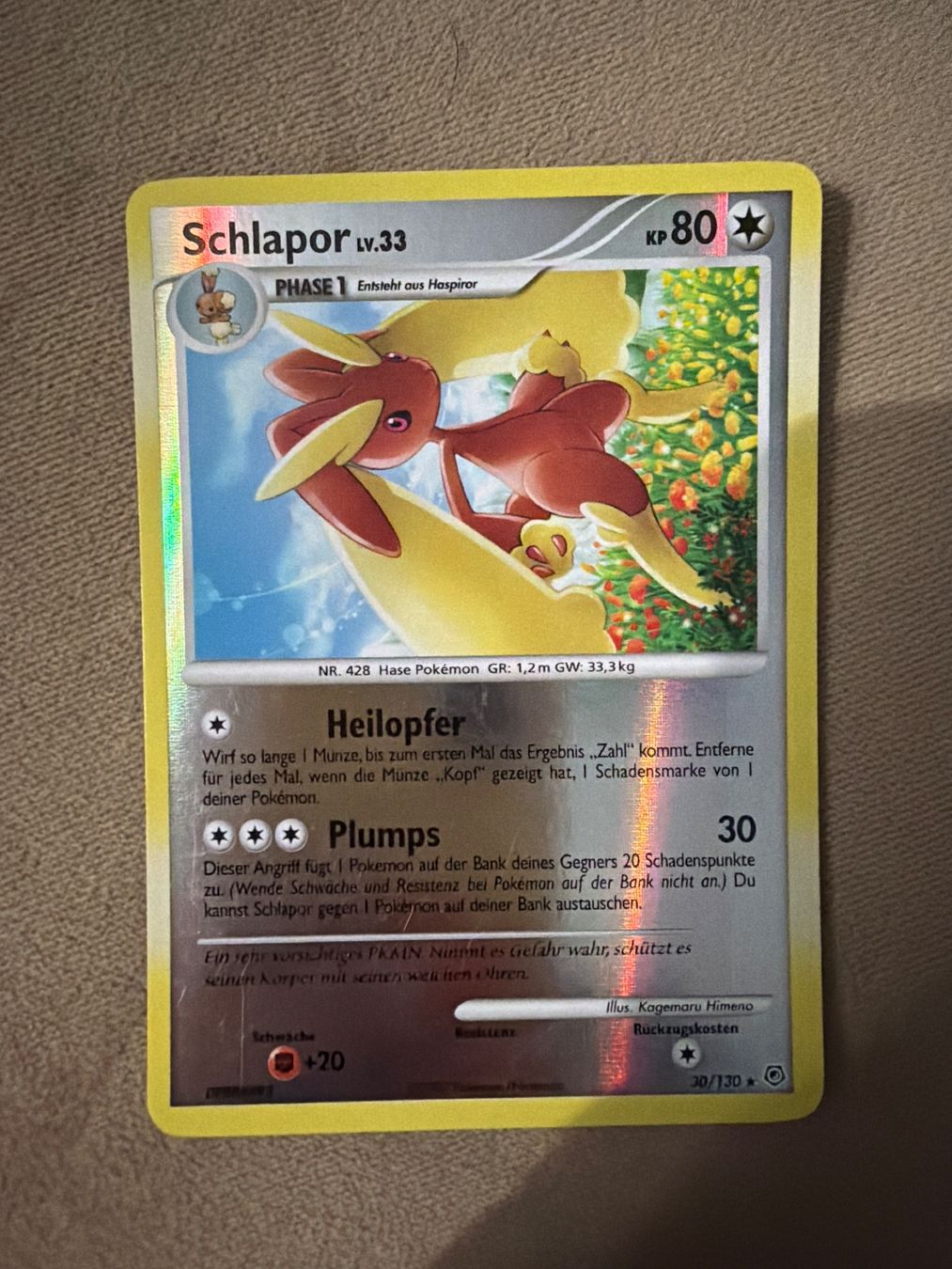 Pokémon Carte collezionabili: Pokemon Schlapor 30 / 130 – Usato da untersiggenthal venduto da stephanymar